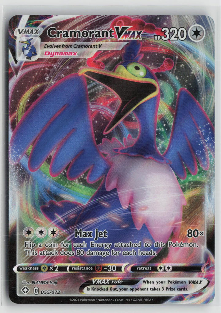 Cramorant VMAX 055/072 Holo VMAX Rare Shining Fates Pokemon NM0
