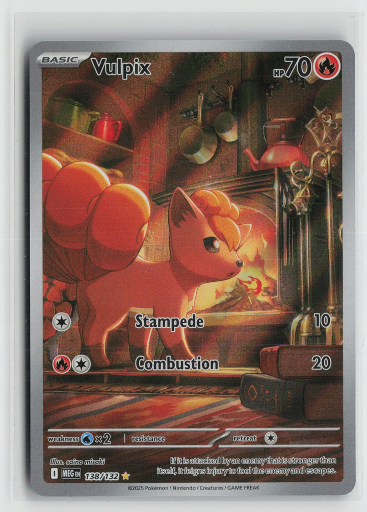 Vulpix 138/132 Mega Evolution NM Illustration Rare Holo Pokemon0