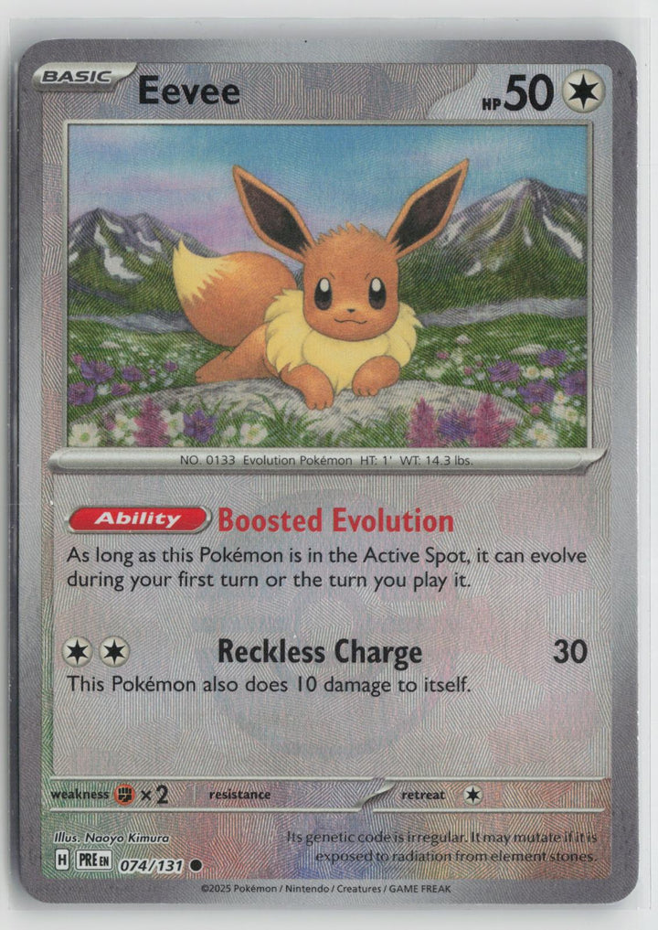 Eevee (Poke Ball Pattern) 074/131 Prismatic Evolutions NM Holo C Pokemon0