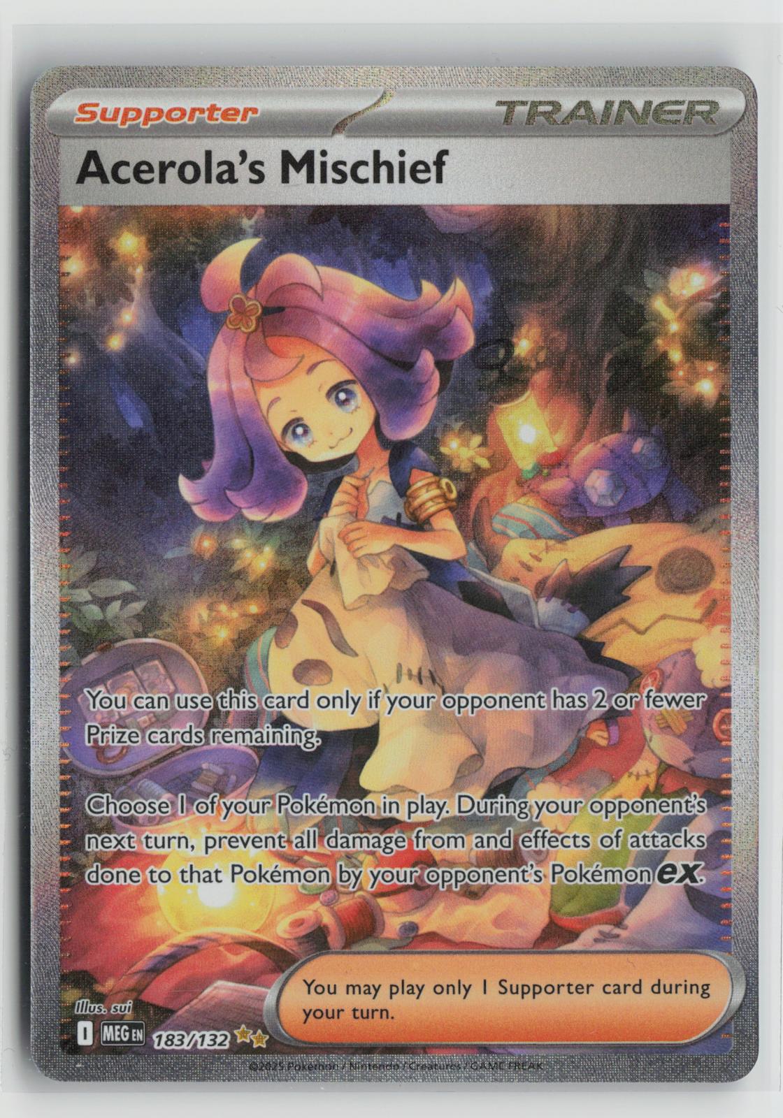 Acerola's Mischief 183/132 Mega Evolution NM Holo Pokemon