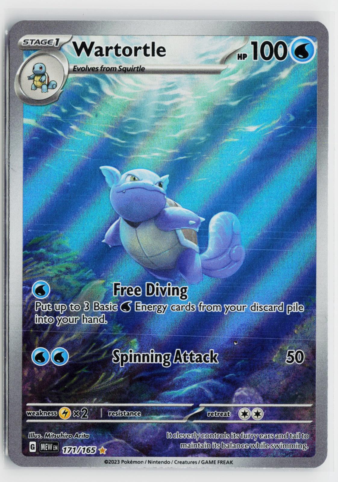 Wartortle 171/165 151 NM IR Holo Pokemon