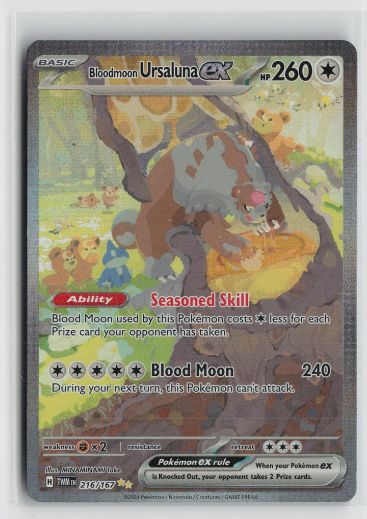 Bloodmoon Ursaluna ex 216/167 Twilight Masquerade Pokemon Holo NM0