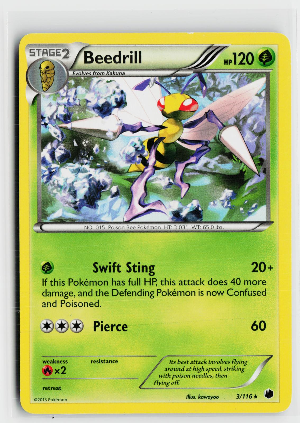 Beedrill 3/116 Plasma Freeze NM R Pokemon