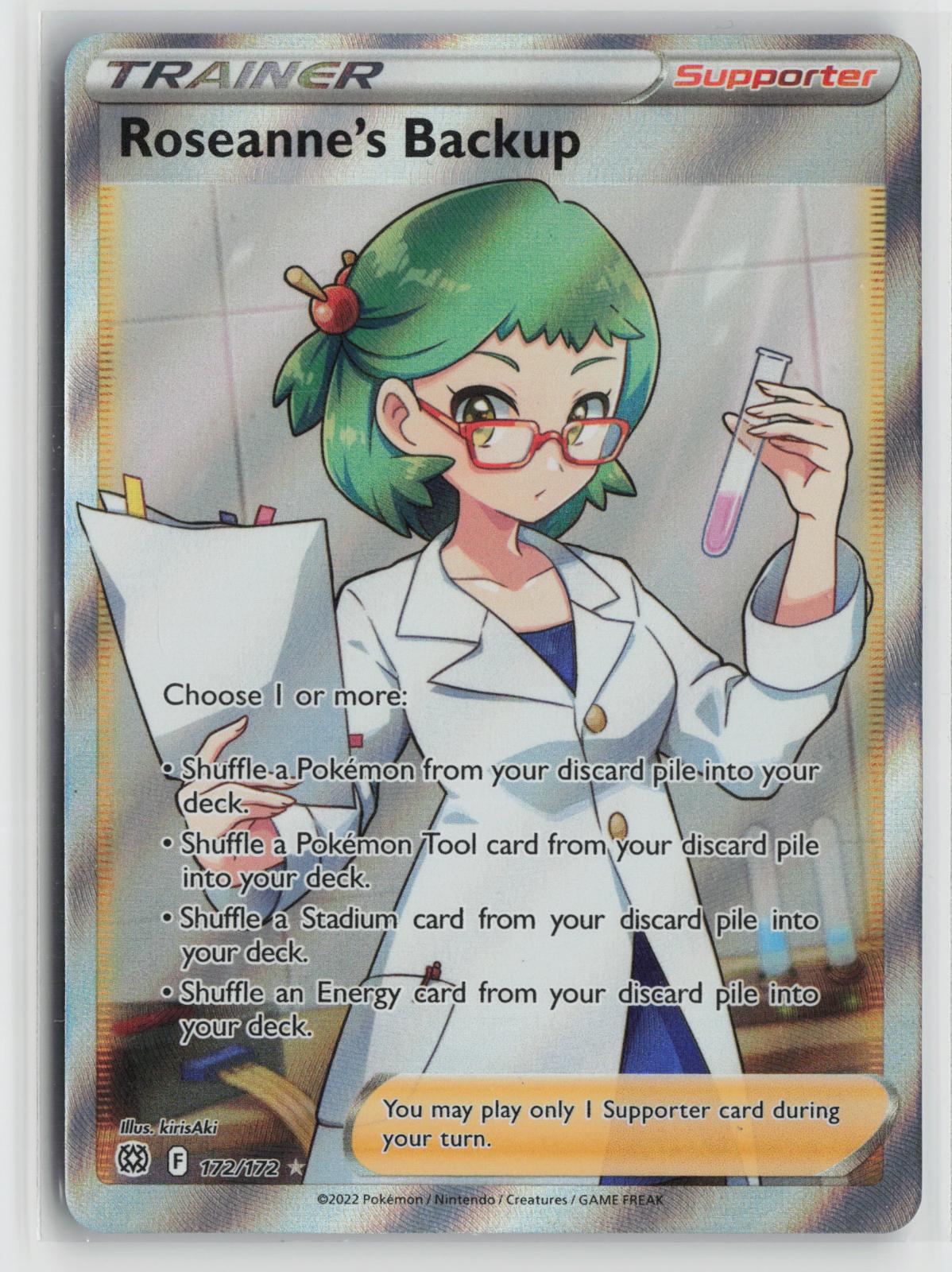 Roseanne's Backup 172/172 Ultra Rare Brilliant Stars Pokemon Holo NM