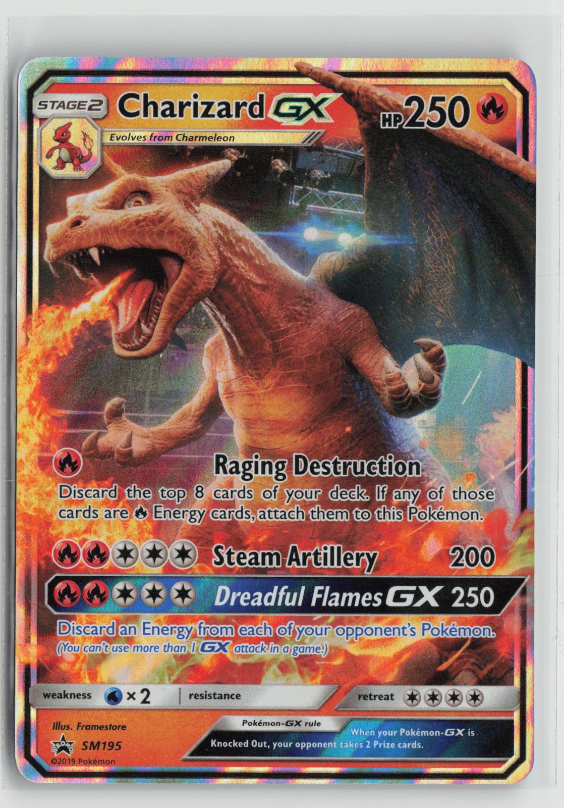 Charizard GX - SM195 Holo Promo Sun & Moon Promo Pokemon NM