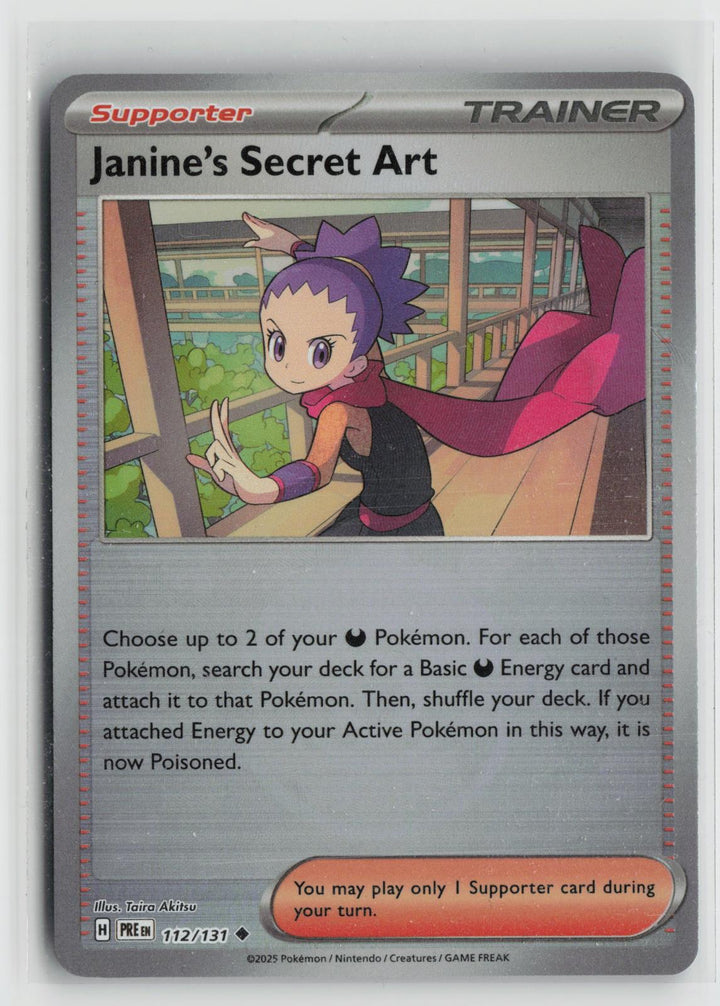 Janine's Secret Art 112/131 Poke Ball Prismatic Evolutions Pokemon NM0