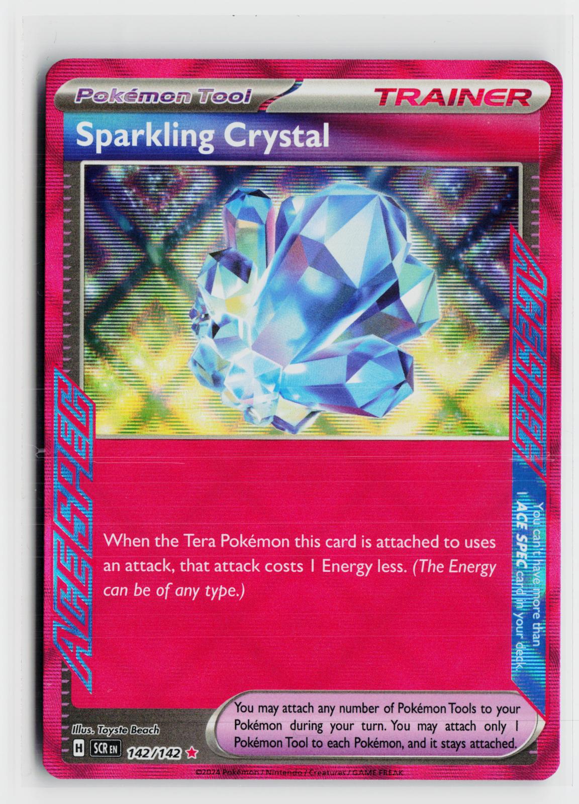 Sparkling Crystal 142/142 Stellar Crown NM ACE SPEC Holo Pokemon