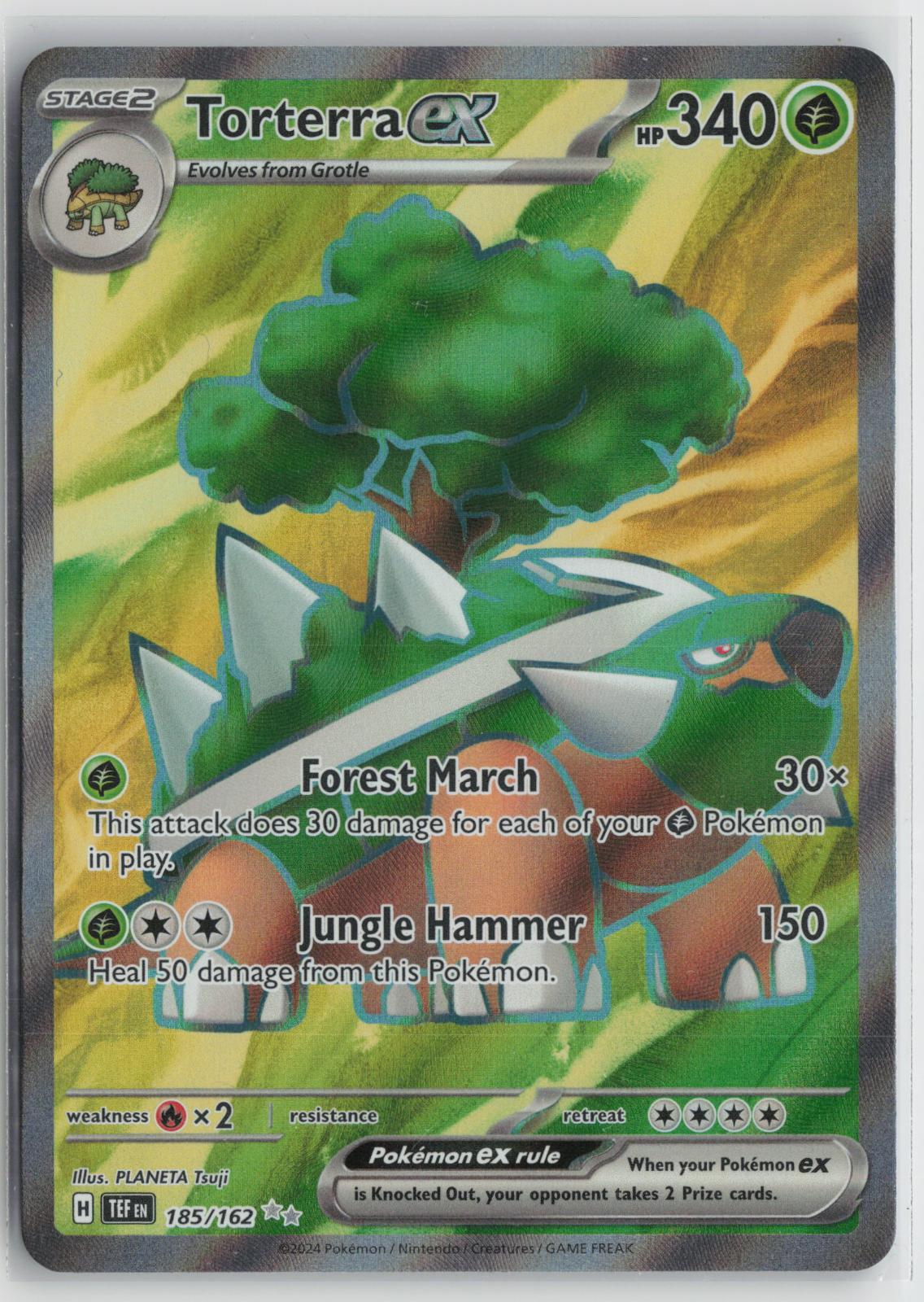 Torterra ex 185/162 Ultra Rare Temporal Forces Pokemon Holo NM