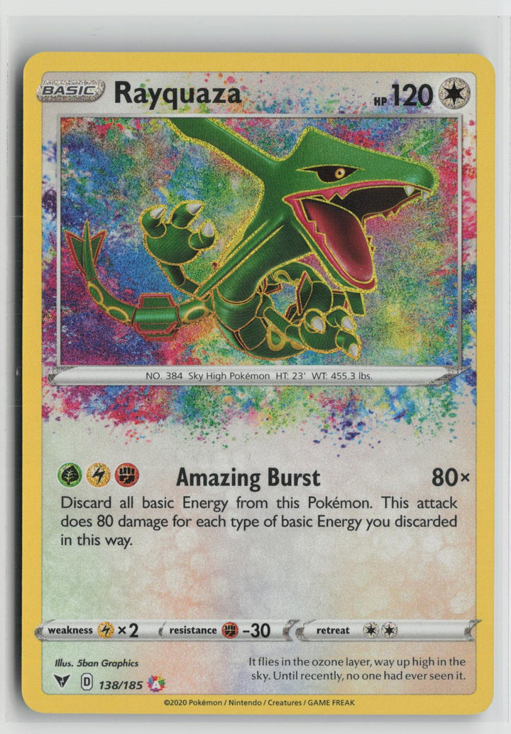 Rayquaza 138/185 Amazing Rare Vivid Voltage Pokemon Holo NM0