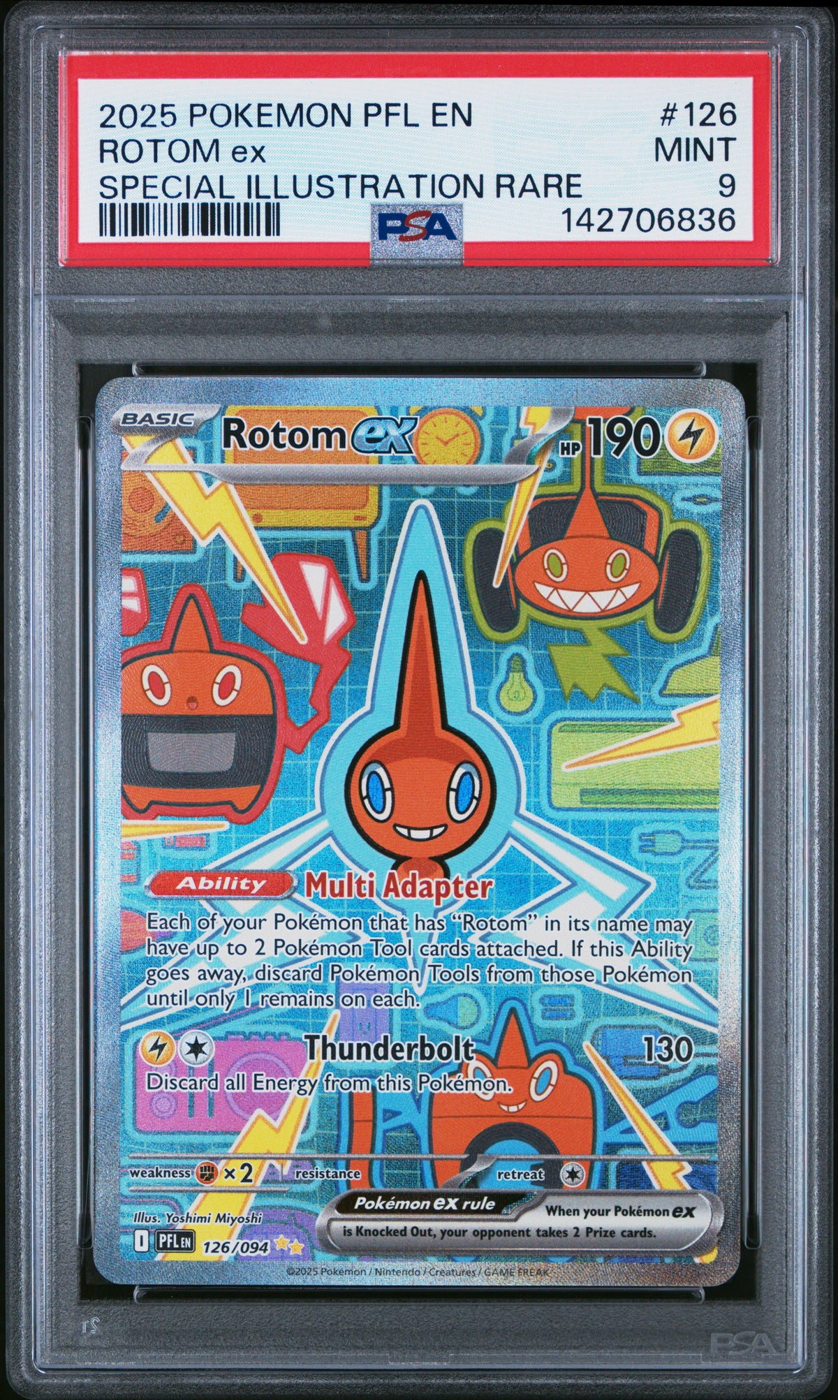 Rotom EX 126/094 Special Illustration Rare Pokemon PSA 9