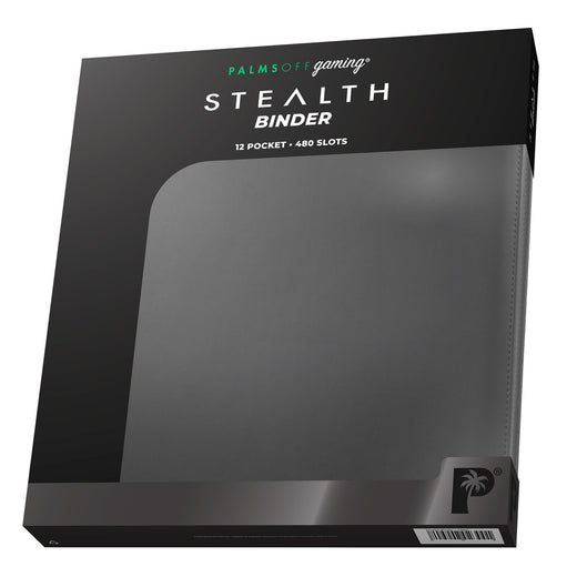 Palms Off Gaming - STEALTH 12 Pocket Zip Trading Card Binder - Black