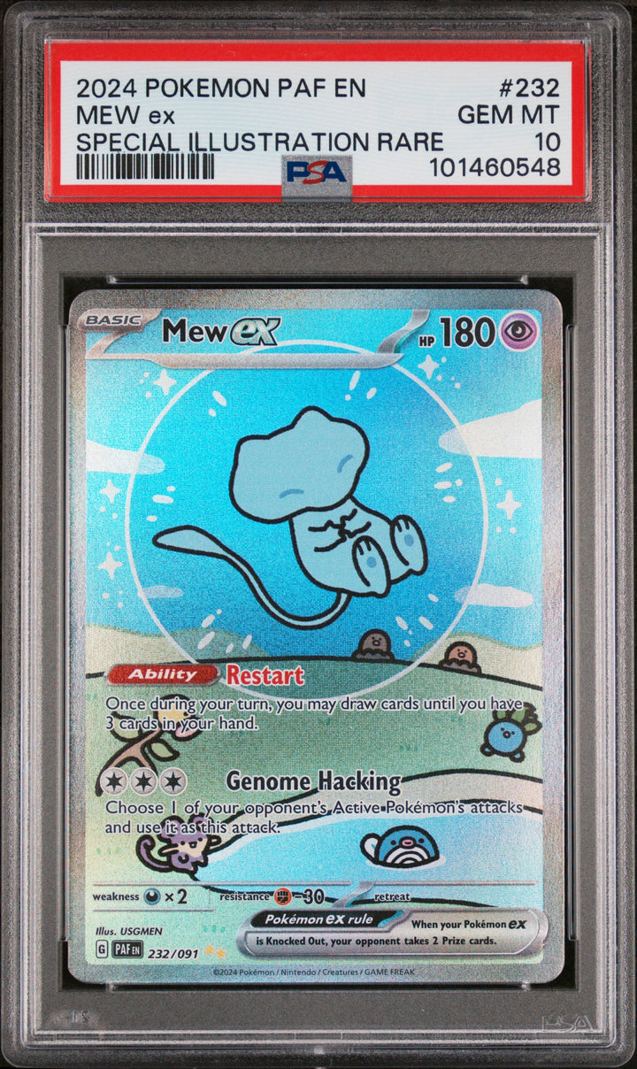 PSA 10 Mew EX 232/091 Special Illustration Rare Paldean Fates Pokemon0