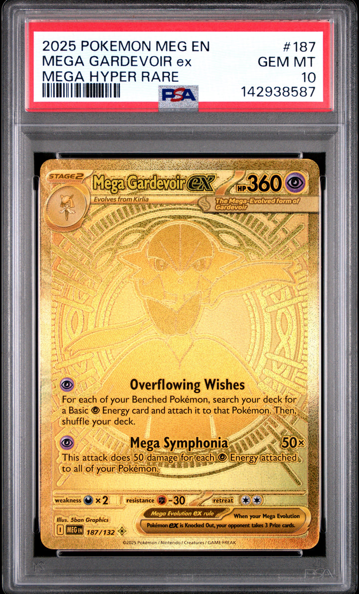 Mega Gardevoir EX 187/132 Hyper Rare Meg En-Mega Evolution Pokemon PSA 100