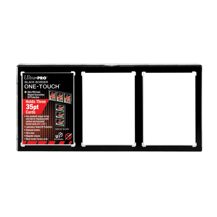 ULTRA PRO ONE TOUCH 3 Card Black Border Magnetic Closure