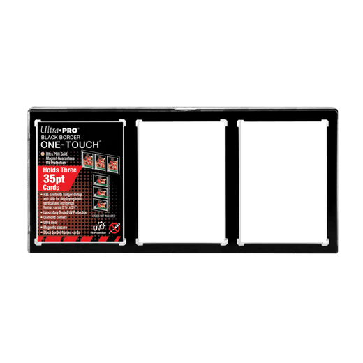 ULTRA PRO ONE TOUCH 3 Card Black Border Magnetic Closure